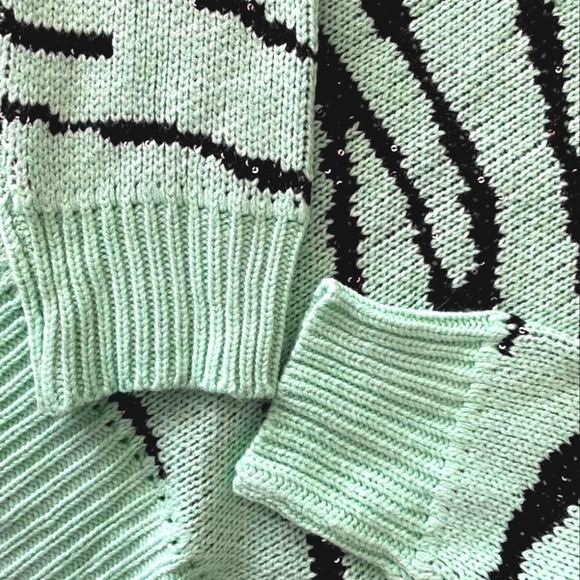 Olivia RubinLyla Sequin-Embellished Zebra Sweater - Picture 4 of 5